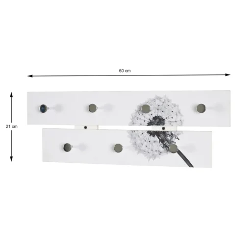 Patère murale à motif