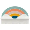 Patère étagère enfant Soel motif arc-en-ciel 4 crochets
