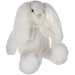 Peluche Lapin noeud H35 bleu