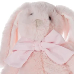 Peluche Lapin noeud H35 rose