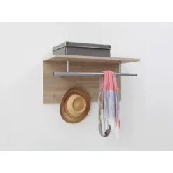 Penderie murale avec tringle et 4 crochets SPOT