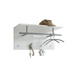 Penderie murale avec tringle et 4 crochets SPOT UP blanc