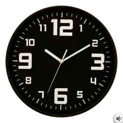 Pendule plastique silence noir D30