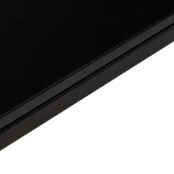 Petit bureau droit design 'XLINE' en verre noir