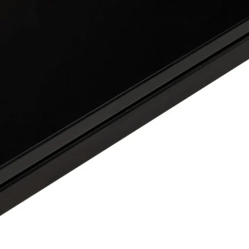 Petit bureau droit design 'XLINE' en verre noir