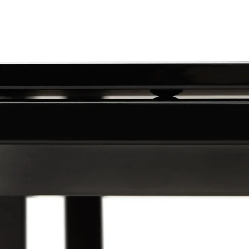 Petit bureau droit design 'XLINE' en verre noir