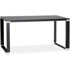 Petit bureau droit design 'XLINE' en bois noir