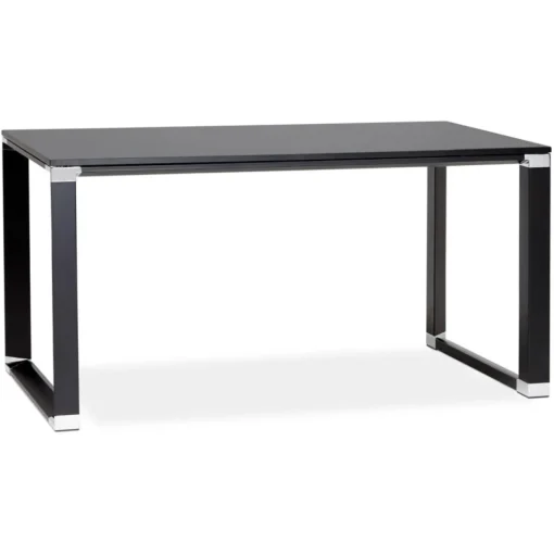 Petit bureau droit design 'XLINE' en bois noir