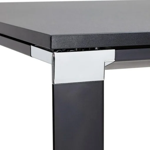 Petit bureau droit design 'XLINE' en bois noir