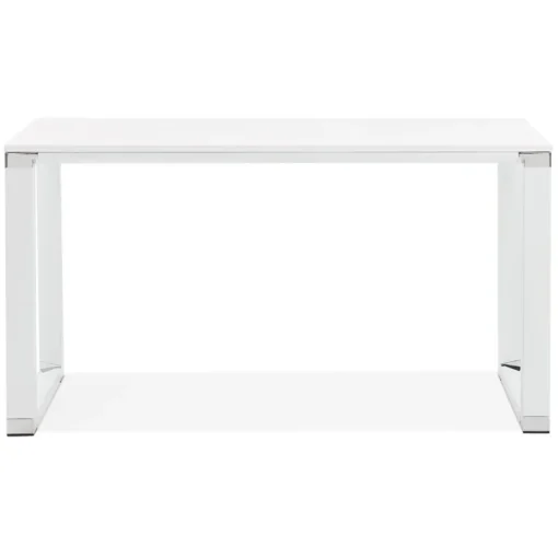 Petit bureau droit design 'XLINE' en bois blanc