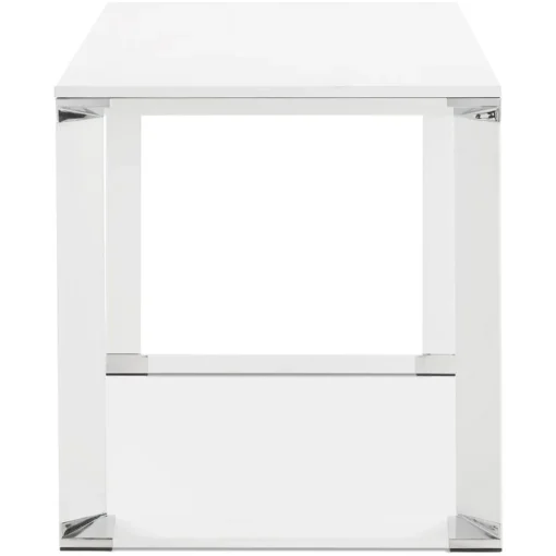 Petit bureau droit design 'XLINE' en bois blanc