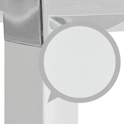 Petit bureau droit design 'XLINE' en verre blanc