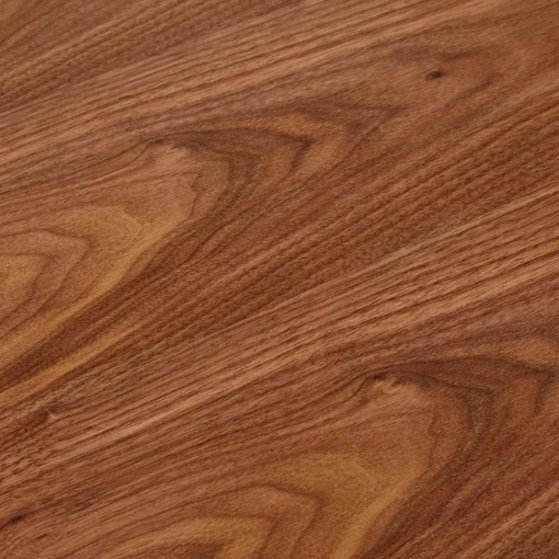 Petit bureau droit design 'XLINE' en bois finition Noyer et métal noir