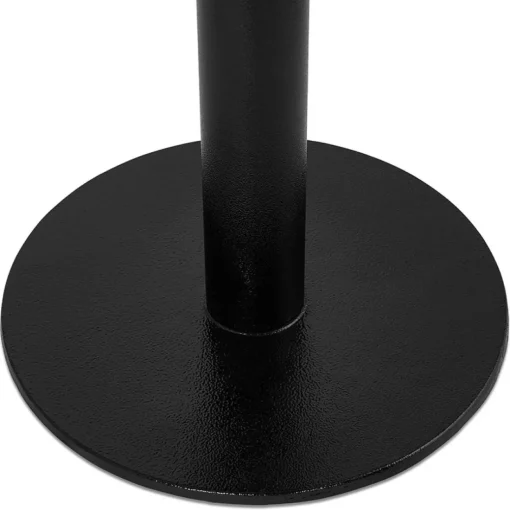 Petite table à diner 'BASTILLE' ronde en bois et fonte noire