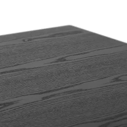 Petite table à diner carrée 'REGIS' en bois et fonte noire