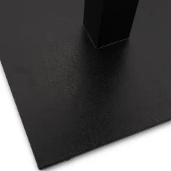 Petite table à diner carrée 'REGIS' en bois et fonte noire