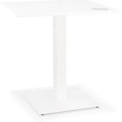 Petite table à diner 'MUFFIN' carrée blanche intérieur/extérieur