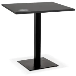 Petite table à diner 'MUFFIN' carrée noire intérieur/extérieur
