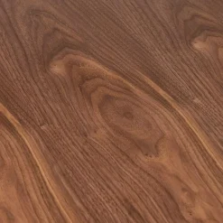 Petite table de bureau ou à diner ronde 'CHEF' en bois finition Noyer