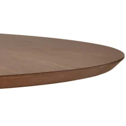 Petite table de bureau ou à diner ronde 'CHEF' en bois finition Noyer