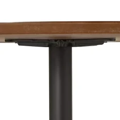 Petite table de bureau ou à diner ronde 'CHEF' en bois finition Noyer