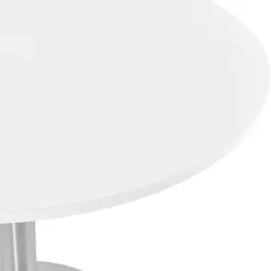 Petite table de bureau ou à diner ronde 'DALLAS' blanche