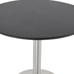 Petite table de bureau ou à diner ronde 'INDIANA' noire