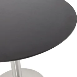 Petite table de bureau ou à diner ronde 'INDIANA' noire