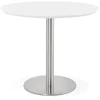 Petite table de bureau ou à diner ronde 'INDIANA' blanche