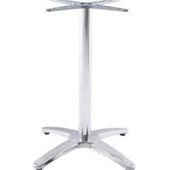 Pied de table 'CHIKO' en métal chromé pour intérieur et extérieur