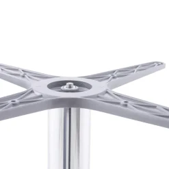 Pied de table 'CHIKO' en métal chromé pour intérieur et extérieur