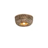 Plafonnier Barbados bambou abat-jour demi-rond naturel-marron