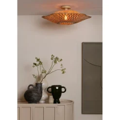 Plafonnier Madura bambou abat-jour naturel marron