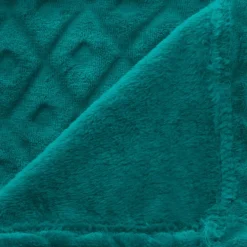 Plaid 3D LOSAN Bleu Canard 125x150