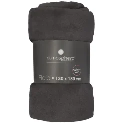 Plaid flanel gris foncé 130X180