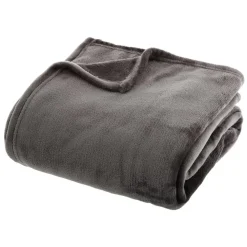 Plaid flanel gris foncé 130X180