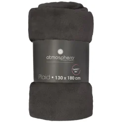 Plaid flanel gris foncé 130X180