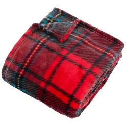 Plaid flanelle imprimé Brody 230x180cm - rouge