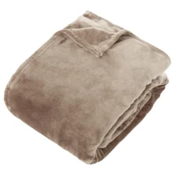 Plaid flanelle Ollis 260x240cm - beige lin