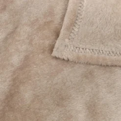 Plaid flanelle Ollis 260x240cm - beige lin