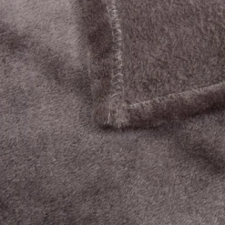 Plaid flanelle Ollis 260x240cm - gris foncé