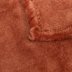 Plaid flanelle Ollis 260x240cm - terracotta