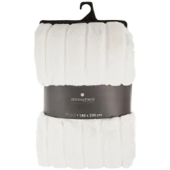 Plaid fourrure blanc - Manoir 180X230