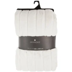 Plaid fourrure blanc - Manoir 180X230
