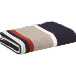 Plaid jacquard recyclé Gioia Marine 140 x 185