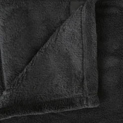 Plaid microfibre gris foncé 130x180