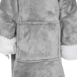 Plaid Poncho Enfant Capuche Ours