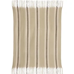 Plaid recyclé Isabel rayé Nuage 130 x 160