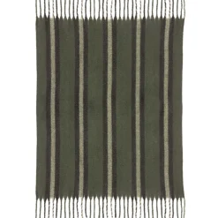 Plaid recyclé Isabel rayé Sapin 130 x 160