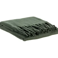 Plaid recyclé Isabel uni Sapin 130 x 160